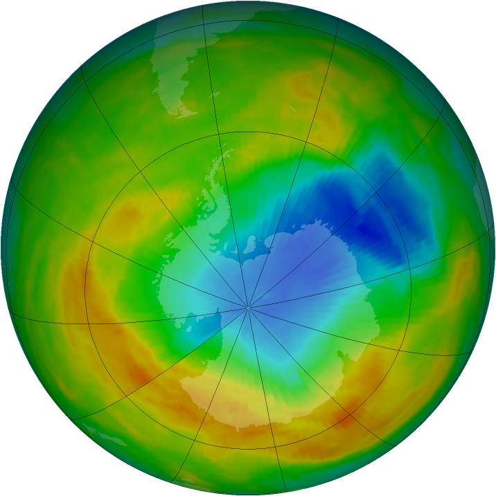 Antarctic ozone map for 12 November 1984